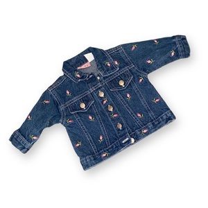 Vintage 90s Cradle Togs Floral Denim Jacket